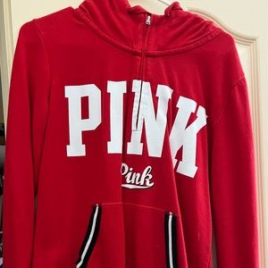 Red PINK VS hoodie zip up